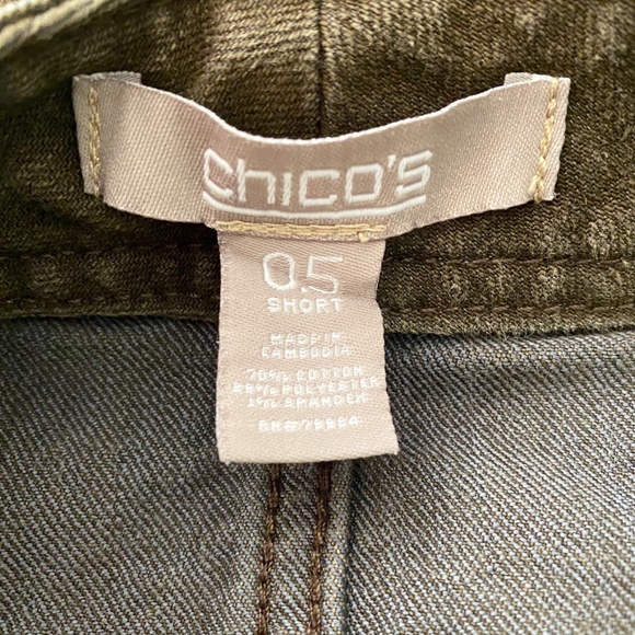 Chico's Mid Rise Brown Denim Boot Cut 5 Pocket Jeans Size 6 Petite - Picture 6 of 9